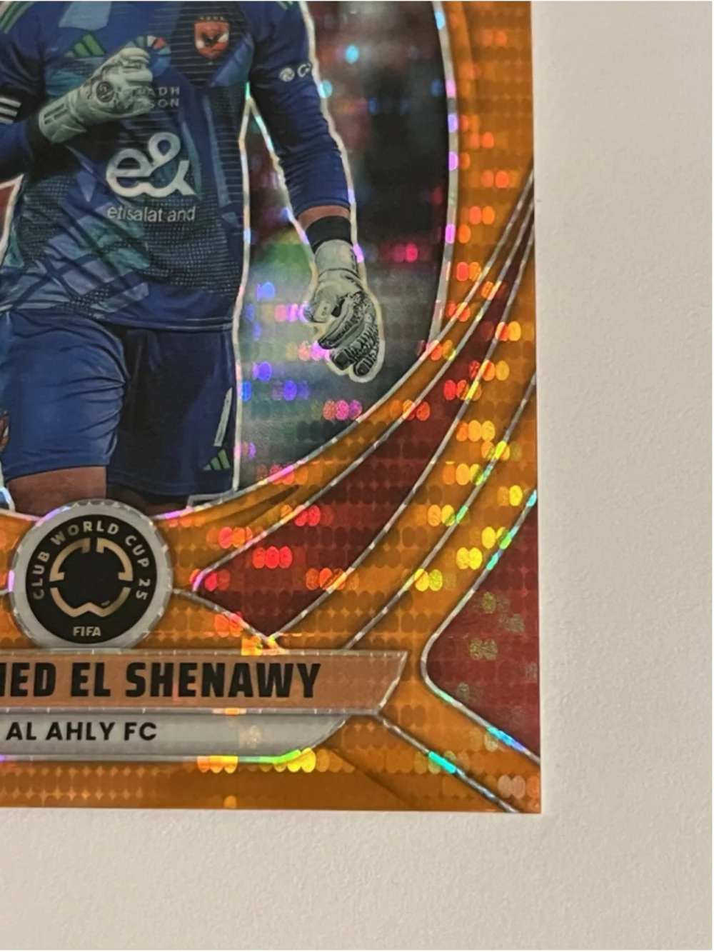 Mohamed El Shenawy 2025 Panini Prizm FIFA World Cup RC Orange Pulsar 132/149 - Picture 5 of 7